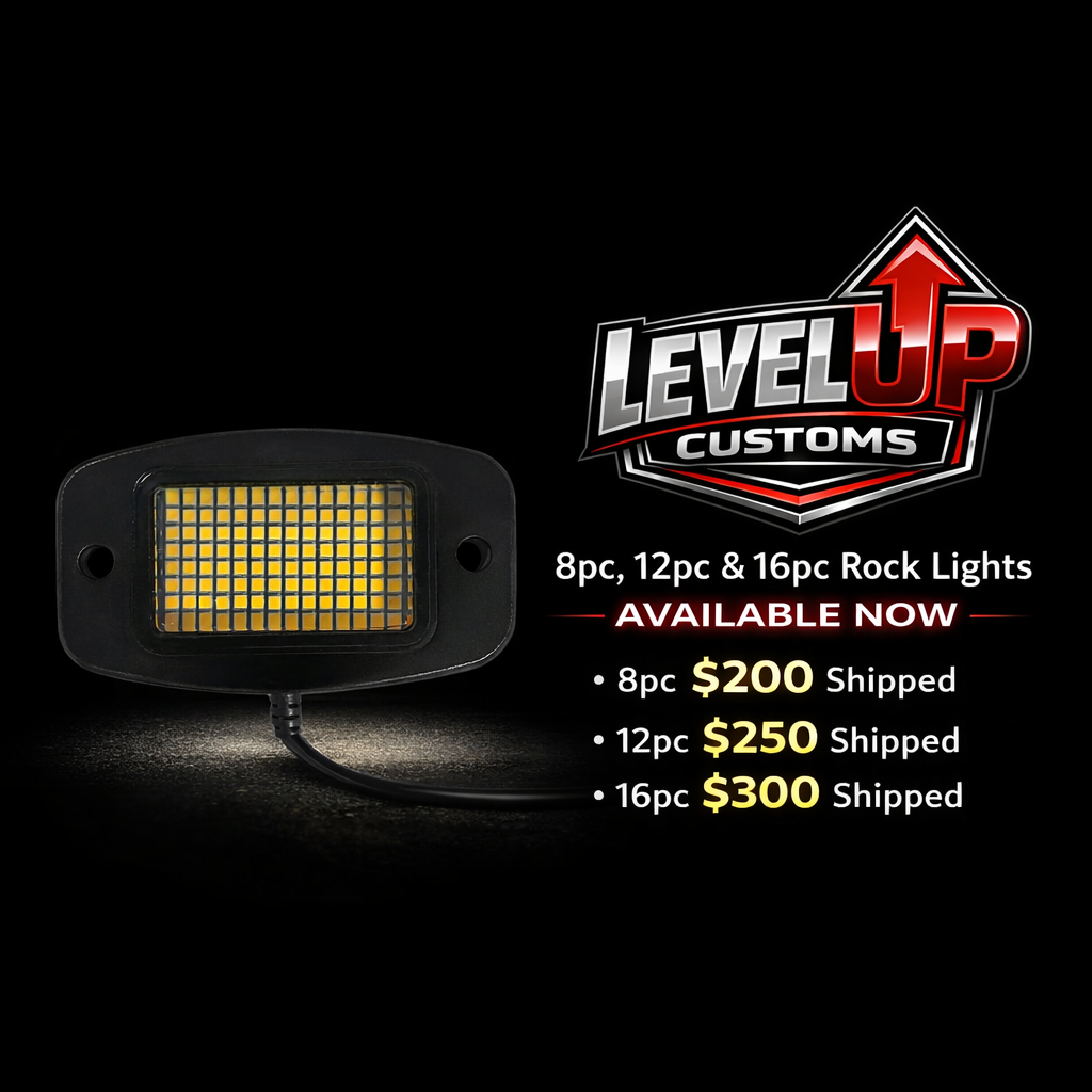 112 LED High Intensity Pure White Rock Lights 8pc , 12 pc , 16pc Kit